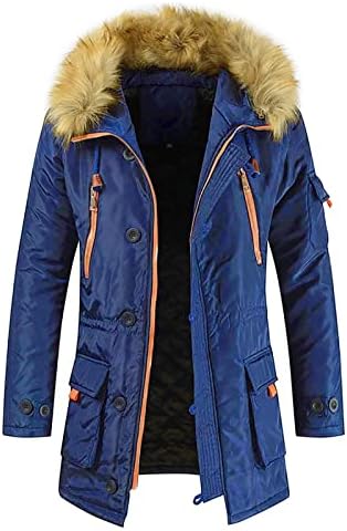 Jackets Luvlc para homens, casacos de inverno com capuz de grandes dimensões fora de roupas de inverno, parkas casuais elegantes