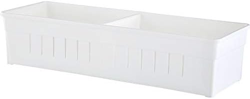 ANNCUS TAMANHO GRANDE Caixa de armazenamento de gaveta de mesa de plástico sólida Com partição de guarda -roupa de cozinha, organização da caixa de separador multifuncional - organização doméstica -