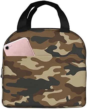 Fiokroo Lunchag Bag Isolleflage Militar Brown camufla