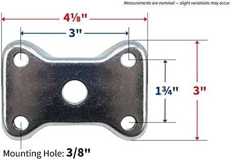 Hardware de Pastor 9786 400 Série de 4 polipropileno Rodas de placa rígida de roda de polipropileno, capacidade de carga de 275 lb