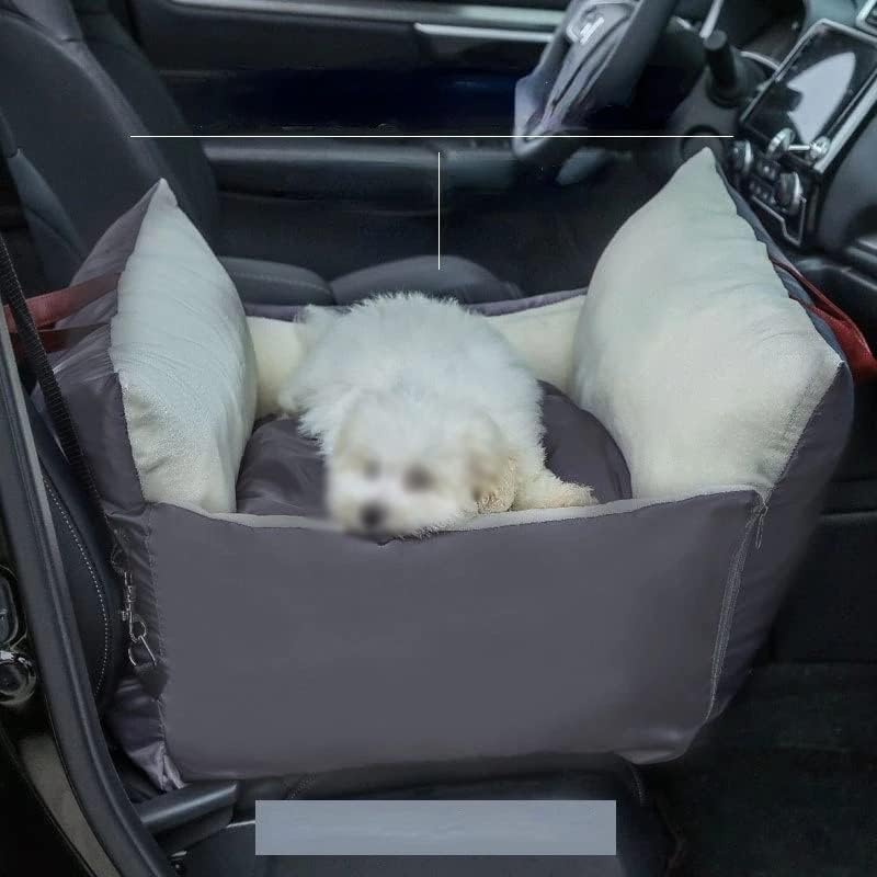 N/A Dog Car Seat A braço de suporte de caixa de booster Dog Transportador com cintos de segurança Pet Transportador
