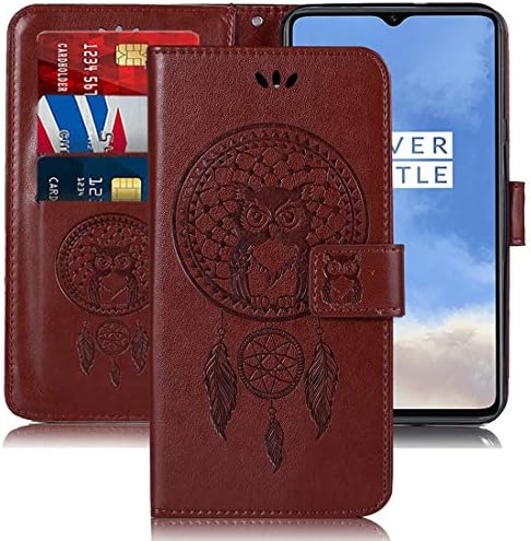 Caso de Sidande para OnePlus 7T, OnePlus 7T Caixa de carteira com suporte para cartão, [pulseira] Captura de telefone de couro