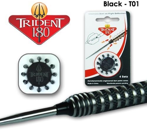 Red Dragon Trident 180 Dart Point Cones - prata, vermelho, branco ou preto