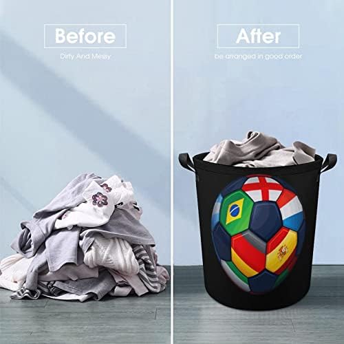 Futebol de futebol com bandeiras com bandeiras cestas de lavander