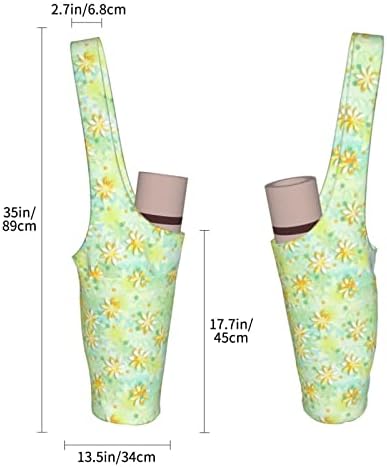 Sacos de tapete de ioga ioga titula de esteira com bolsas laterais de bolso lateral e transportadoras para mulheres meninas
