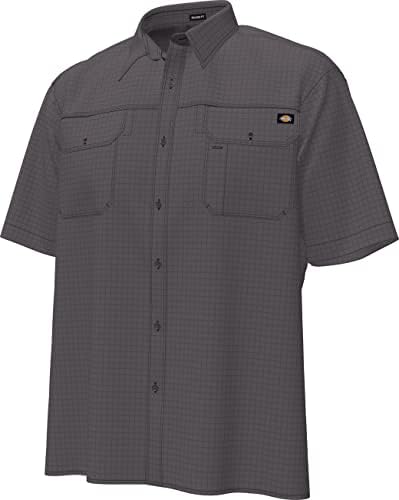 Dickies masculino de manga curta masculina camisa ripstop