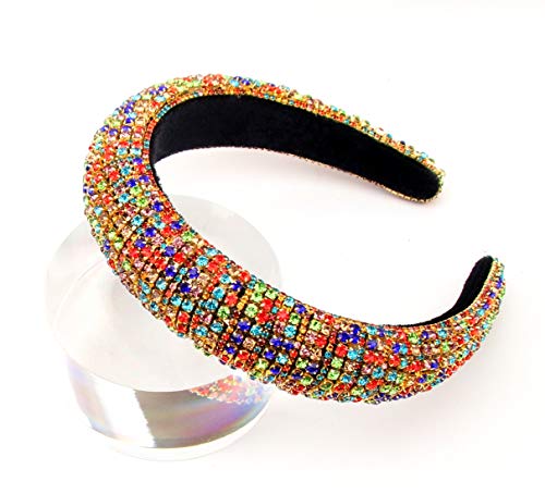 Stromestone Bandas de cabeça acolchoadas para mulheres coloridas moda de luxo design de veludo diamante