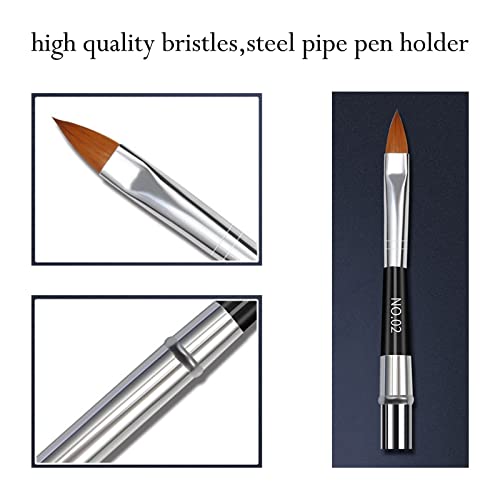Lápis de jóias de unhas 6pcs pincel de unha elegante conjunto de caneta de unha com alça brilhante e fácil de usar ferramenta