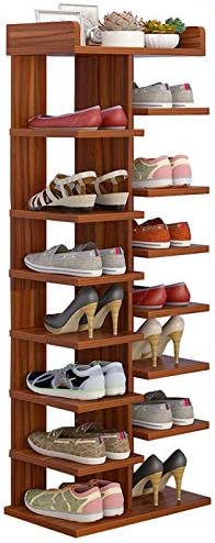 Rack de sapato Zeelyde, armazenamento de prateleira à prova de poeira 6 camada/7 camada/8 camada estreita armário de sapatos de calçados dormitórios para economia de espaço