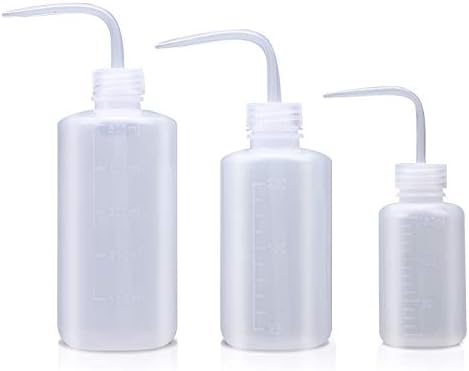 Garrafa de lavagem, garrafas de aperto LDPE de 3 embalagem, garrafa de tatuagem de garrafa de água de polietileno de