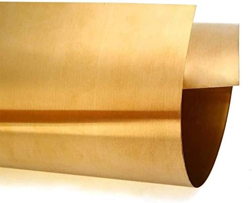 Yiwango Brass Metal Placa de folha fina de folha 30 mm x 1000 mm Folha de cobre puro