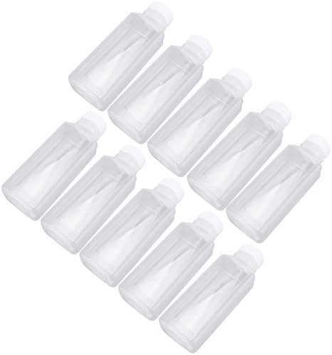 Cabilock Square Water Bottle Kids Waterbottle 10pcs 300ml Garrafas de leite de plástico com tampas de água vazia jarros