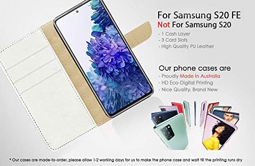 Para Samsung S20 FE 4G, S20 FE 5G, capa de capa de carteira Flip Wallet, A24186 Tropical Flamingo 24186