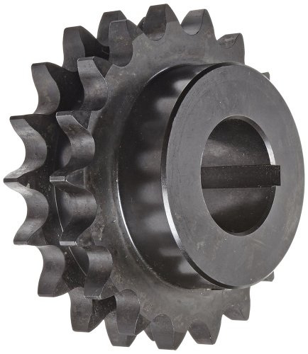 Ametric 2022B22 ISO 05B-2 SPROCKLEGE 22 DEDOS 60 MM O.D. , 45 mm de cubo diâmetro, 20 mm de largura total, 022 dentes, aço 19 mm h8 furo, 6x2.8 parafusos M6 da chaves, 2022b21.19 nº de peça amétrica, 697599 SKU No.