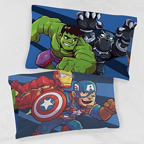Jay Franco Marvel Super Hero Adventures Charge 1 Packcase - Casas de cama super macias de crianças de dupla fada - Apresenta os