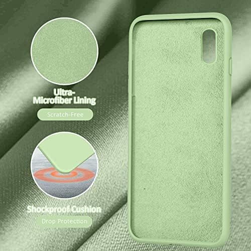 Vooii para iPhone XS Max Case, Soft Liquid Silicone Slim Borracha Proteção de Corpo Full IPhone XS Max Caso Design para