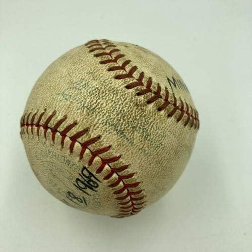 Mickey Lolich assinou a vitória na carreira nº 88 Game Final Out Usado Baseball Beckett Coa - MLB Autographed Game Usado