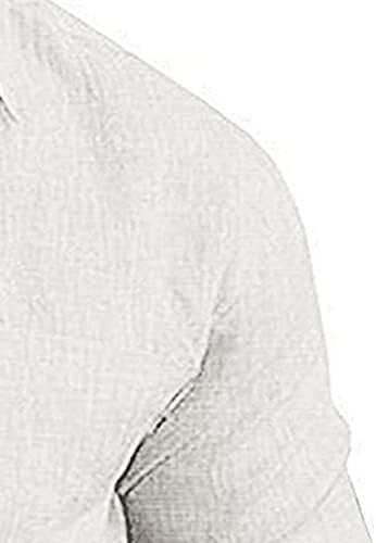 Mens botão para baixo camisas de manga curta, linho de algodão da moda listrada camisa de ioga casual de ioga com tampa de praia