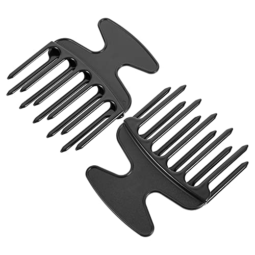 Lurrose 2pcs Afro pente afro picareta dupla colheita pente de cabelo pente retângulo peruca