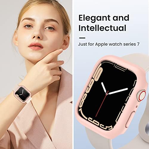 [2 pacote] GOTON CASE COMPATÍVEL PARA APEL SISTAGEM SERIES 7, PC CAPA PC ACESSÓRIOS DE CASA DE PROTENHO DE PROTEÇÃO DE PROTEÇÃO PARA IWATCH MULHER