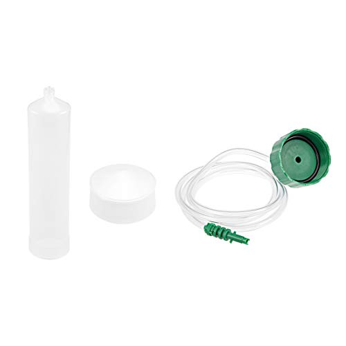 Uxcell Air Tubing Glue Dispenser Seringas 200cc Clear W Adaptador para industrial, 2 pcs