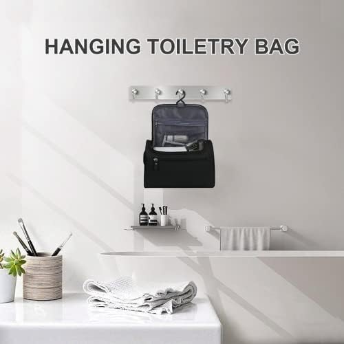 Bolsa de higiene pessoal Yunzsxjy Travel for Women, bolsa de higiene pessoal portátil para homens viagens, grande capacidade, multi-camadas, preto