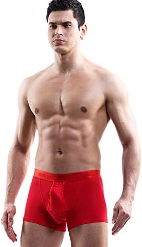 Roude Men Sexy Boxer com bolsa de estádio embutida Suporte de lingerie resumos Casual Sport Male Comfort Underpants