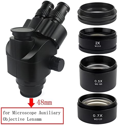 Wd165 0,3x 0,5x 0,7x 1x 2x Lente de estéreo de lentes de barlow 2x Acessórios para lentes de lentes auxiliares Lens de 48 mm
