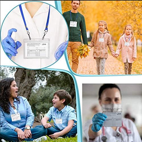 Card Card Card Protetor de Transparência Tampa de Imunização Crachá Cartões de Vacina Padrão Suporte Clear Vinil Tipo de Água à prova d'água Zip…