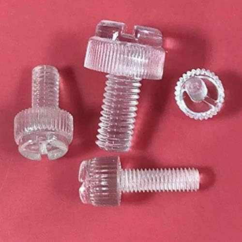 Parafuso 20pcs M6 PC parafusos de nylon parafuso de parafuso de botão com ranhura parafuso de mão de mão plástico para parafusos 8mm ~ 50 mm de comprimento - Comprimento -