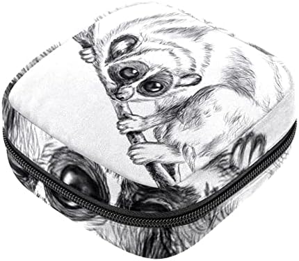 Bolsa de maquiagem de macacos, bolsa de cosméticos, bolsa de higiene pessoal portátil para mulheres e meninas
