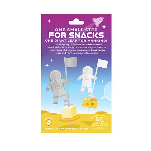 TrueZoo 4237 Lunar Landing Snacks Picks, 0,25 altura, 2 largura, 3,5 Comprimento