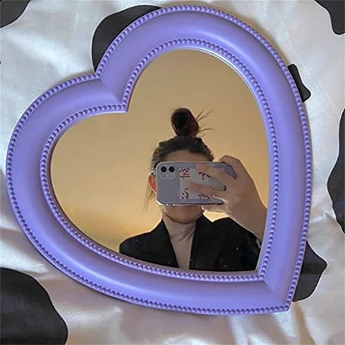 Espelho de amor montado na parede jjry, espelho de maquiagem de desktop, espelho de vaidade dupla, decoração de parede