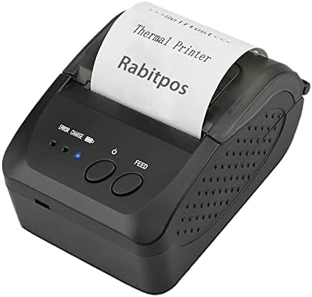 Impressora de recibo Bluetooth, 58 mm Mini portátil Printina de lei portátil sem fio, Mobile Thermal POS POSTER Para pequenas