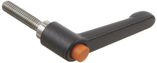 Métrica de zinco fundida Mãe de zinco com botão de push laranja, pino rosqueado S/S, comprimento de 30 mm, 30,5 mm de altura, m3