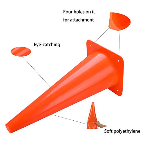 [10 pacote] Cones de trânsito de 18 polegadas, cones de estacionamento de estradas de segurança, cones de marcadores de campo de agilidade