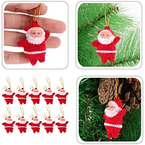 ABOOFAN Mini Papai Noel Ornamentos de 10pcs Gnome de Natal Ornamento de Santa Pingente de Doll Sapta de Santa para a Decoração de Mantle de Mantle de Parede para Férias de Férias de Natal