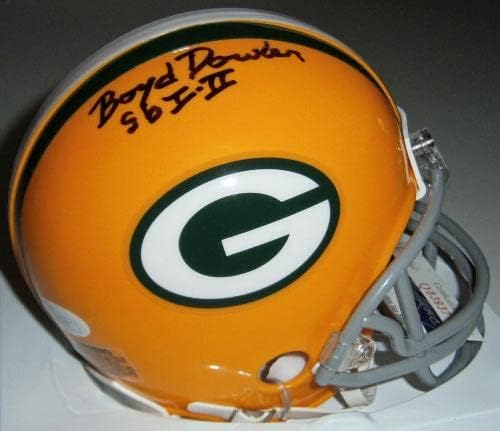 Packers Boyd Dowler assinou mini capacete com SB I & II JSA CoA Autografado - Mini Capacetes Autografados da NFL