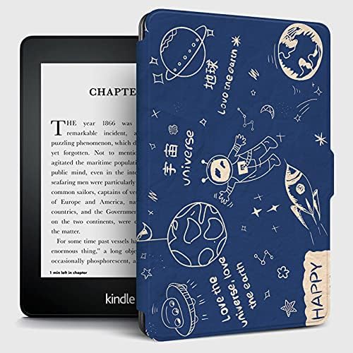 Lyzgf Case for Kindle - Blue Planet Doodle Kindle Paperwhite /Kindle 8th Generation Soft Ultra Slim Tampa com Sono /Wake Auto, A, J9G29R