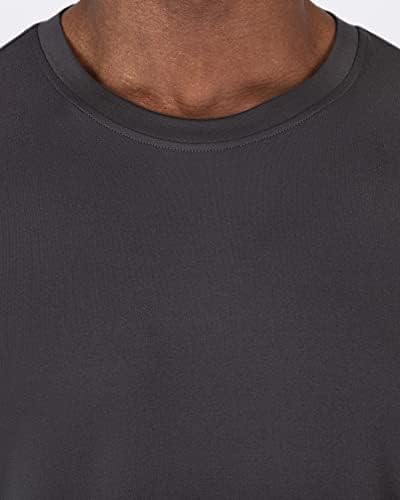 Camada 8 2 Pacote camisas de treino masculino- Desempenho de umidade seco Wicking Tech Athletic Performance Running Gym Crew Neck