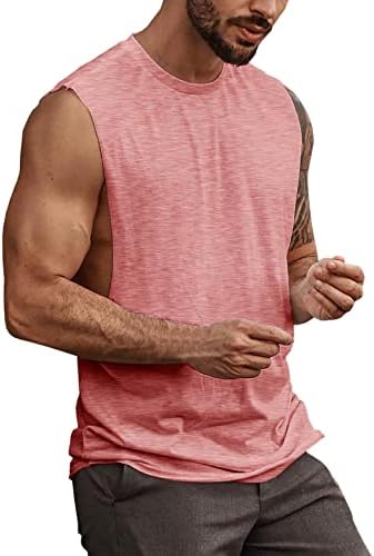Treino de homens cortados camisas de camisa muscular perfeita Tak tops com as camisetas de ginástica sem mangas