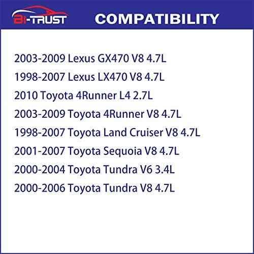 Filtro de ar do motor Bi-Trust CA8918, substituição do Lexus GX470 V8 4.7L 2003-2009 Toyota Tundra V6 3.4L 2000-2004 Sequoia V8 4.7L 2001-2007