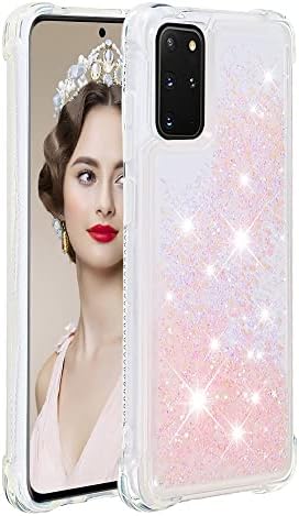 Capa de capa de telefone com estojo de glitter compatível com samsung galaxy s20 plus (caixa 6.7/s11 compatível com mulheres meninas