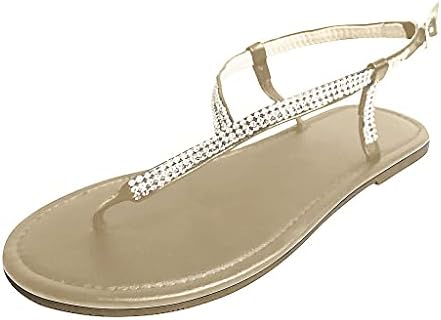 Sandálias nlomoct para mulheres casuais de cristal de verão sandálias planas chinelas chinelas de sapatos de caminhada