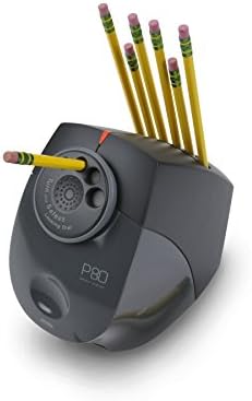 Royal P80 Encharno de lápis elétrico, partida/parada automática, suporte de lápis embutido, pés de borracha não esquisitos, cinza