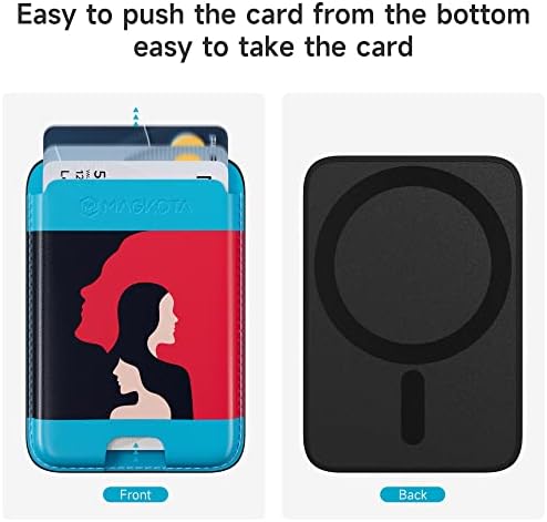 Carteira de iPhone de couro Magkota compatível com carteira MagSafe para iPhone 13/13 Pro/13 Pro Max/13 mini, iPhone