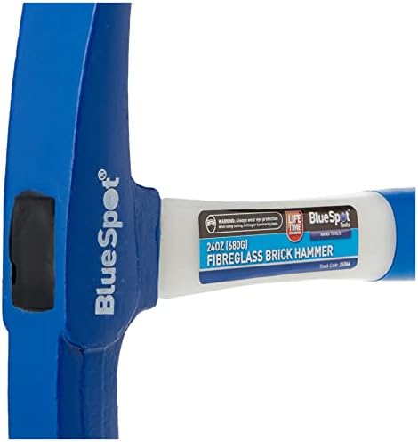 Blue Spot Tools 26566 Hammer de tijolos de fibra de vidro, azul, 24 oz