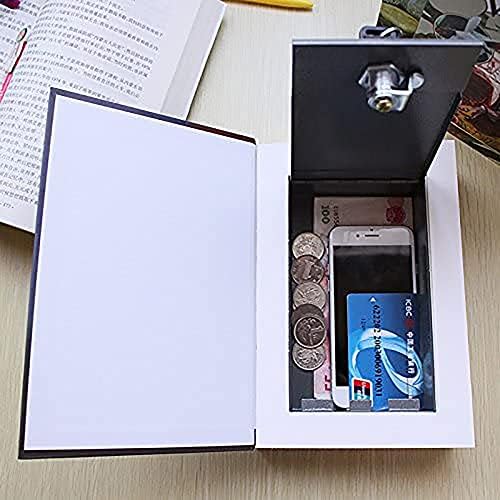 Psivika Dictionary Diversão Livro de armazenamento seguro Caixa de armazenamento com bloqueio de tecla Secret escondido Caixa segura para armazenar dinheiro com segurança, passaportes, jóias, objetos de valor