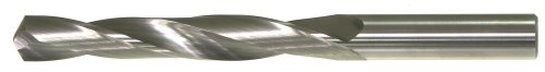 Drillco 700 Série Solid Carbide Jobber Length Drill Bit, acabamento não revestido, haste redonda, flauta em espiral, ponto convencional de 118 graus, tamanho #42