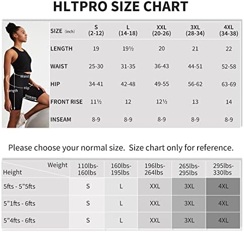 Shorts de moto de bicicleta HLTPro 3 para mulheres - Cantura alta de 8 shorts femininos para treino, ioga, corrida